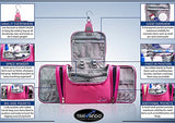 TRAVANDO XXL Toiletry Bag for Women"MAXI" with Hanging Hook - Large Wash Bag - Many Pockets - Travel Set, Travel Toiletry Kit Cosmetics Makeup Big Toilet Organizer Suitcase Luggage