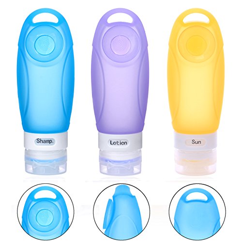 Travel Bottles Set - Kitdine Bpa Free Leak Proof Tsa Airline Approved Silicone Squeezable And