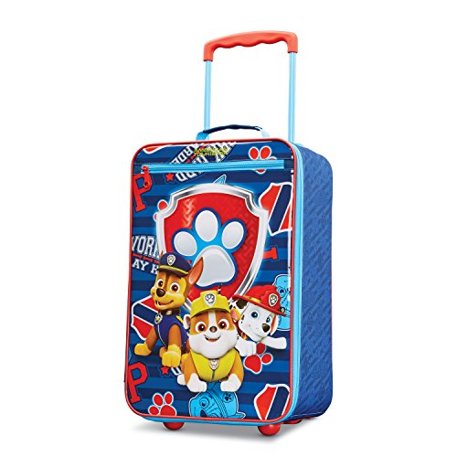 American Tourister Kids' Paw Patrol Softside Upright 18, Red/Blue