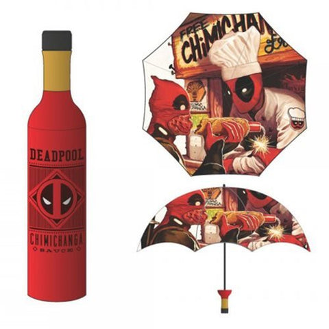 Marvel Deadpool Chimichanga Umbrella With Case