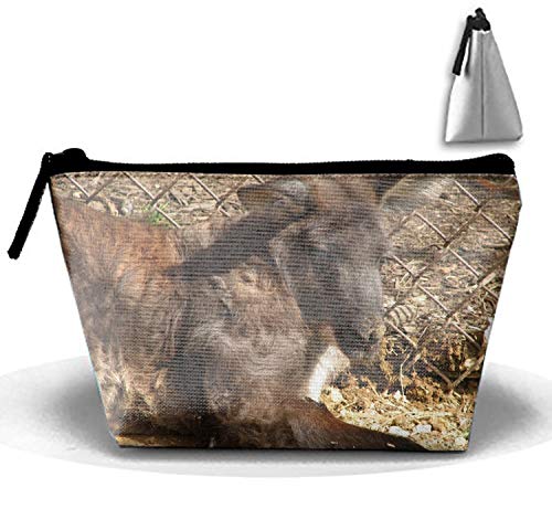 Trapezoidal Strorege Bag Animal Wallaroo Makeup Pouch Durable Travel Bag with Zipper