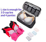 Packing Organizer Bra Underwear Storage Bag Travel Lingerie Pouch Toiletry Organizer (Grey L size)