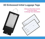 Luggage Tag Initial Bag Tag - Fully Bendable Tag W/ Stainless Steel Loop