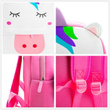 Nice Choice Toddler Backpack Large-Size Unicorn Animal Cartoon Pre-School Backpack Daycare Bag For Girl Boy 3-6 Years, Unicorn