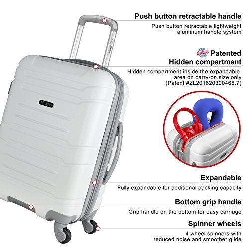 Olympia Denmark 21" Carryon Spinner, White