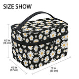 Makeup Bag Vintage Fresh Daisy Travel Cosmetic Bags Organizer Train Case Toiletry Make Up Pouch