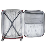 Delsey Luggage Titanium Soft Expandable 29 Inch Spinner, Black Cherry Red