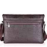 Men Laptop Computer Messenger Bag， Soft Leather Briefcase Shoulder Crossbody Bag