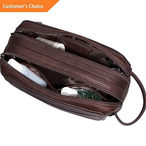 Sandover Mancini Leather Goods Colombian Leather Double Toiletry Kit NEW | Model LGGG - 4720 |