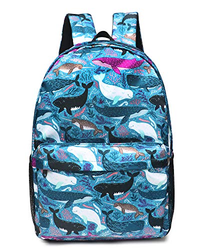 FITMYFAVO 15" Underwater World Ultralight Backpack | Bookbag | Daypack with YKK zippers for Teens &