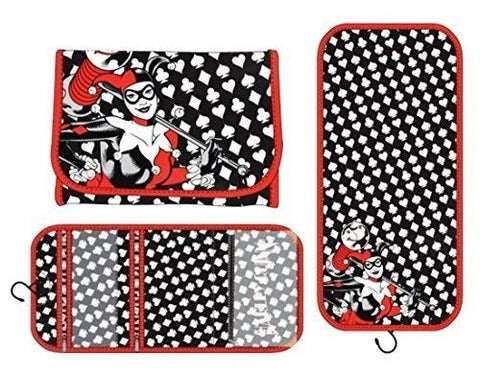 DC Comics HARLEY QUINN Logo Hanging Cosmetic Travel BAG