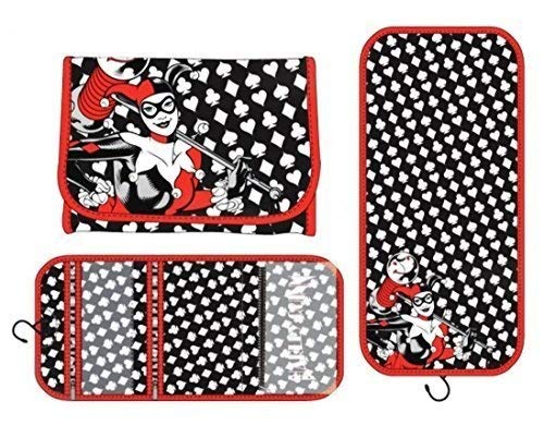 DC Comics HARLEY QUINN Logo Hanging Cosmetic Travel BAG