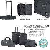 Traveler'S Club Luggage Tuscany 5-Piece Softside Value, Black Luggage Set One Size 2