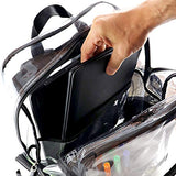Heavy Duty Clear Backpack Durable Military Nylon Transparent for School, Airport Security