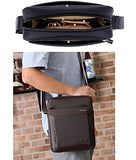 Men'S Waterproof Nylon Business Briefcase Durable Messenger Shoulder Bag Black