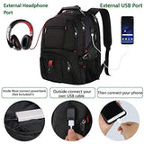 Large Laptop Backpack, TSA Friendly Durable Computer Backpack with USB Port for Men and Women,