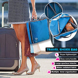 Travel Organizer Set for Luggage & Suitcase - Packing Cubes, Toiletry, Shoe Bags (Blue)