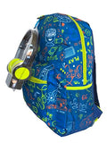 FAB Starpoint Blue Gamer All over Print 17 Inch Backpack with Headphones
