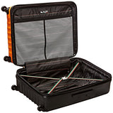 Mia Toro Polipropilene Hardside Spinner 3 Piece Set, Orange, One Size