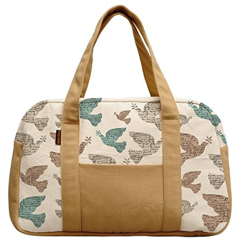 Vietsbay Women Peace Dove Pattern Canvas Travel Duffle Bags Was_19