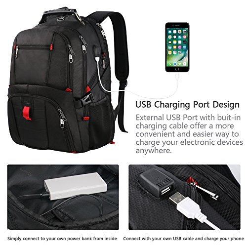 Extra Large Backpack,Tsa Friendly Durable Travel Computer Backpack With