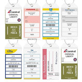 Cruise Tags Luggage Etag Holders Zip Seal & Steel Loops Thick Pvc (4 Pack - Clear)