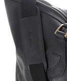Barbour Medium Travel Explorer Leather Bag - Black