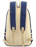 Eaglebeky Casual Style Lightweight Canvas Backpack School Bag Travel Daypack (Dark Blue)
