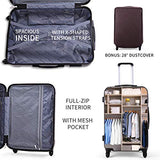 Sandinrayli 3 Pcs Luggage Set, Lightweight & Durable Travel Suitcase with Spinner Wheels, 20” 24” 28” Hardside Spinner Set