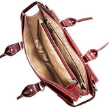 McKlein, W Series, Winnetka, Top Grain Cowhide Leather, 15" Leather Ladies' Laptop Briefcase, Red (94836)