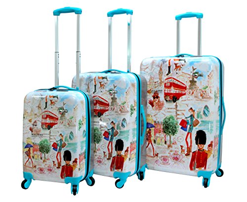Mia Toro Izak-London Hardside Spinner Luggage Set With 10-Year Warranty- Summer Sale $50 Off