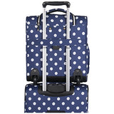 Heritage Travelware Albany Park 16" 600d Polka Dot Polyester 2-Wheel Underseater Carry-on