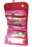 4-Layer Roll Up Foldable Travel Organizer Multifunctional Hanging Makeup Cosmetic Bag Large