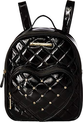 Betsey Johnson Women's Heart Pocket Backpack Black One Size