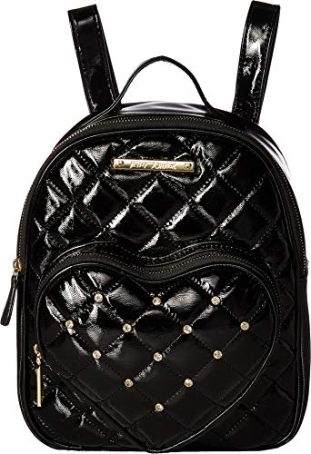 Betsey Johnson Women's Heart Pocket Backpack Black One Size
