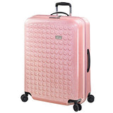 Dot Drops Chapter 3 29" Hardside Checked Spinner Luggage (Pink)