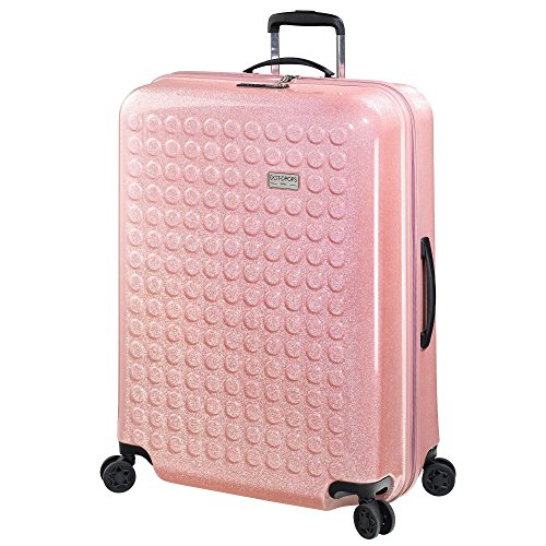 Dot Drops Chapter 3 29" Hardside Checked Spinner Luggage (Pink)