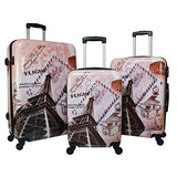 World Traveler Paris Collection 3-piece Hardside Spinner Luggage Set, One Size