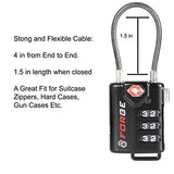 Tsa Approved Cable Luggage Locks, Re-Settable Combination With Alloy Body …