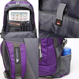 Proetrade Durable Water Resistant Travel Outdoor College School Backpack Daypack (Purple)