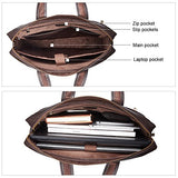 Bostanten Leather Briefcase Laptop Case Handbag Business Bags For Men Brown