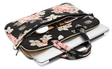 kayond Black Rose Canvas Fabric 15.6 inch Shoulder Bag