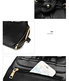 Aiseyi Casual Fashion School Leather Backpack Shoulder Bag Mini Backpack For Women Girls Purse