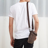 Sealinf Men'S Leather Shoulder Crossbody Purse Cellphone Pouch Saddlebag Wallet (Pattern 4)