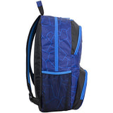 Fuel Valor Everyday Backpack With Interior Tech Sleeve, Black/Royal Blue Geo Print