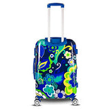 Gabbiano Floral 3 Piece Hardside Expandable Spinner Luggage Set (Retro Floral)