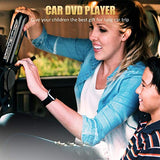 HD JUNTUNKOR 12.5" Portable DVD Player with 5 Hrs Rechargeable Battery, Unique Design for Dual Use Purpose, 10.1" HD Swivel Screen, Car Headrest Case, Remote Control, Car Charger, USB/SD Card Reader