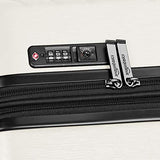 AmazonBasics Geometric Luggage Expandable Suitcase Spinner - 3 Piece Set (20", 24", 28"), Cream