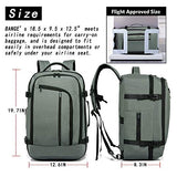 BANGE Travel Overnight Backpack,40-Liter FAA Flight Approved Weekender Bag Carry on Backpack GREEN (Backpack with 3 Cubes)