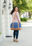 Viv&Lou High Fashion Print Weekender Bag (Blank, Charlie Navy Dots)